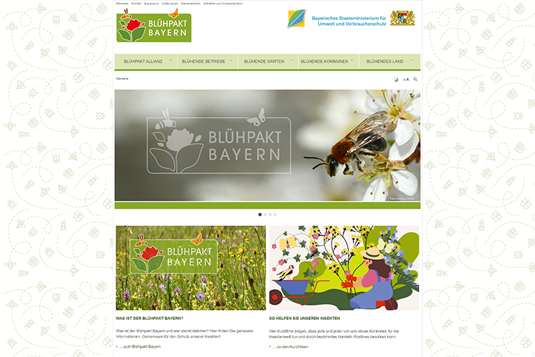 Screenshot der Website https://www.bluehpakt.bayern.de/